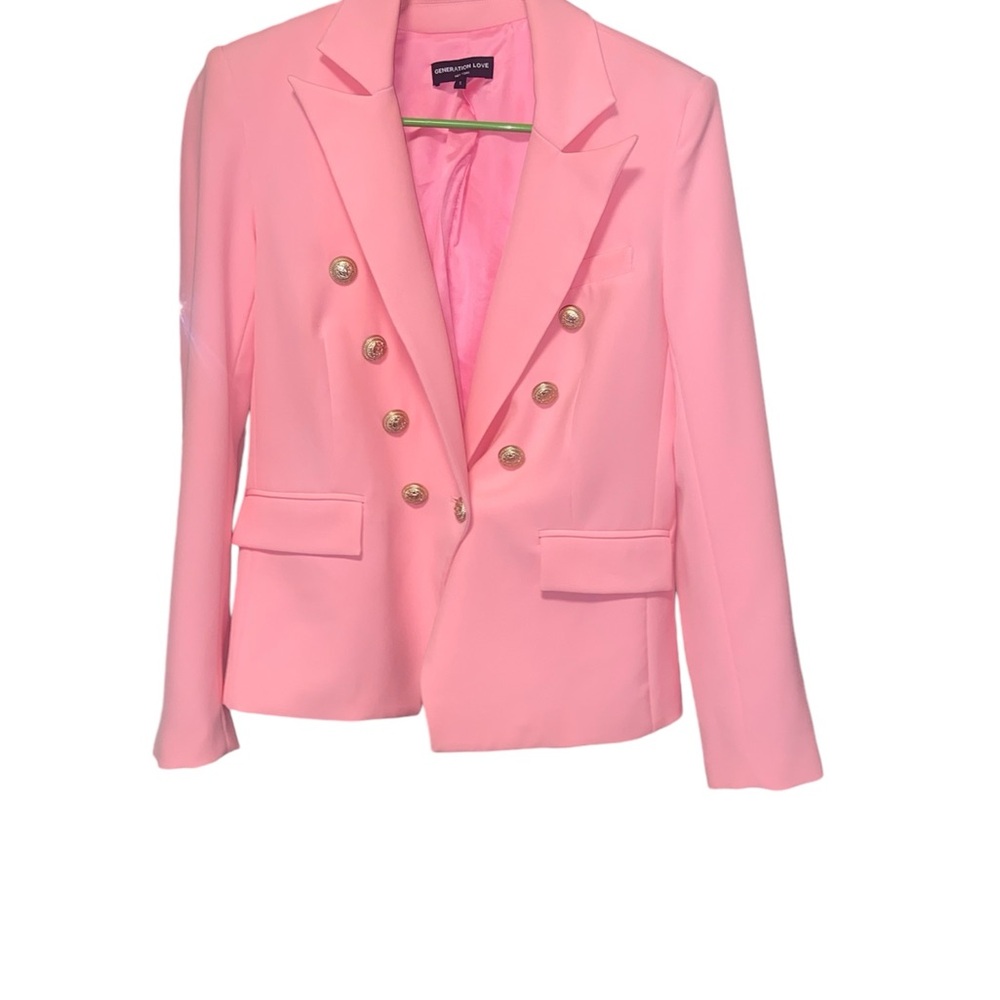 Generation Love Delilah Crepe Blazer Pink